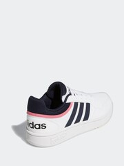 Rosa weiß schwarz - adidas Originals Hoops 3.0 klassische, niedrige Turnschuhe - Bild 2 von 9