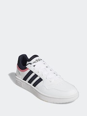 Rosa weiß schwarz - adidas Originals Hoops 3.0 klassische, niedrige Turnschuhe - Bild 3 von 9