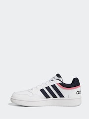 Rosa weiß schwarz - adidas Originals Hoops 3.0 klassische, niedrige Turnschuhe - Bild 4 von 9
