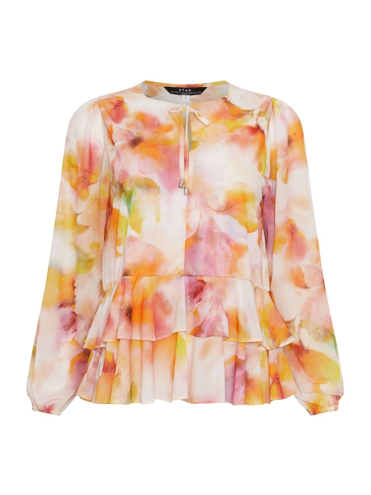 Star by Julien MacDonald Orange Frilled Hem Blouse - Image 5 of 5 Star by Julien MacDonald Orange Frilled Hem Blouse - Image 5 of 5