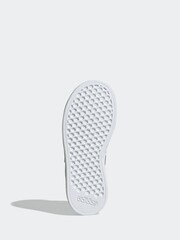 adidas White/black Sportswear Grand Court Elastic Lace And Top Strap Trainers - Image 7 of 8
