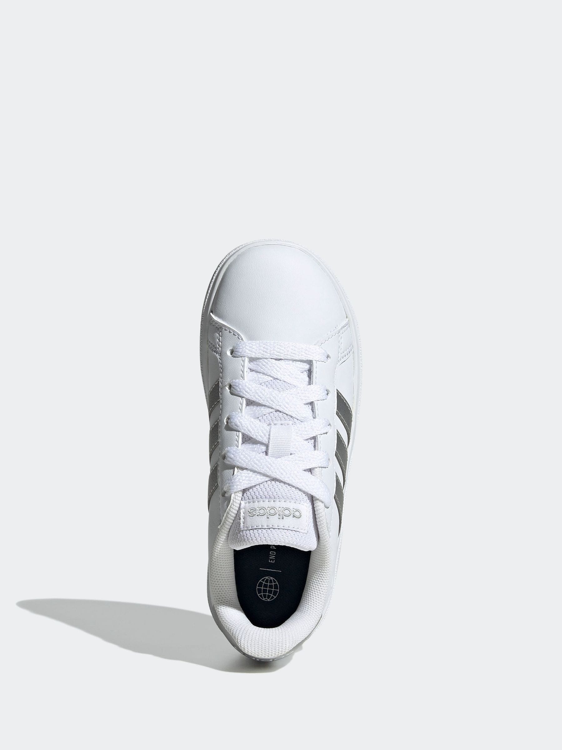Adidas white lace trainers top