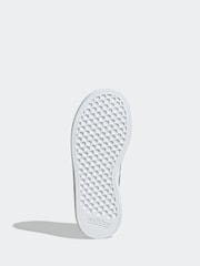 adidas White/Silver Grand Court Lace-Up Trainers - Image 7 of 9