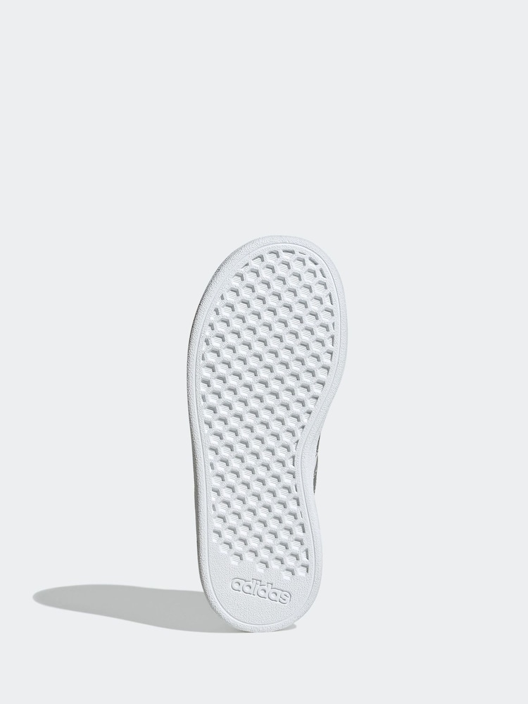 לבן/כסף - Adidas נעליים עם שרוכים, דגם Grand Court - Image 7 of 9