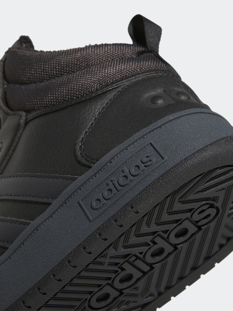 adidas Hoops 3.0 Mid Lifestyle Basketball Classic Faux Fur Lining Winterized Trainers - Изображение 10 из 10