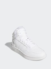 adidas White Hoops 3.0 Shoes - Image 3 of 9