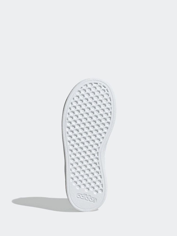 adidas Black/White Grand Court Lace-Up Trainers - Image 6 of 9