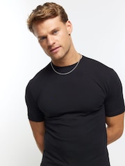 River Island Black 100% Cotton Muscle T-Shirts 5 Pack - Image 4 of 7