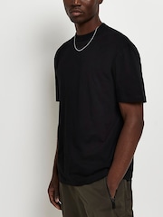 River Island Black 100% Cotton Regular T-Shirts 5 Pack - Image 1 of 5