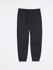 River Island Black Slim Fit Elasticated Cargo Joggers - Image 5 of 6