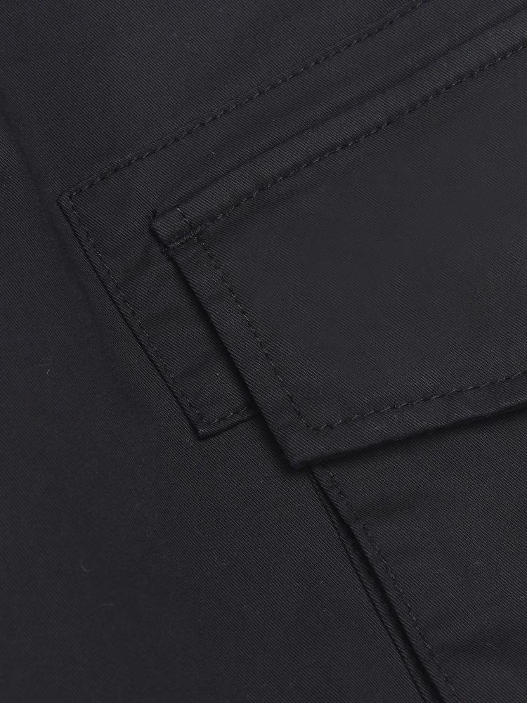 River Island Black Slim Fit Elasticated Cargo Joggers - Image 6 of 6