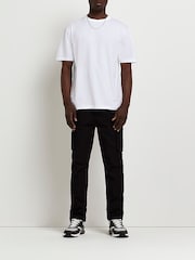 River Island White 100% Cotton Regular T-Shirts 5 Pack - Image 5 of 6