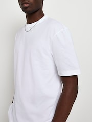 River Island White 100% Cotton Regular T-Shirts 5 Pack - Image 6 of 6