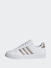adidas White/Silver Grand Court 2.0 Trainers - Image 3 of 11