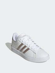 adidas White/Silver Grand Court 2.0 Trainers - Image 5 of 11