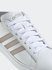 adidas White/Silver Grand Court 2.0 Trainers - Image 10 of 11