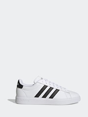 adidas White/Black Grand Court 2.0 Trainers - Image 1 of 8