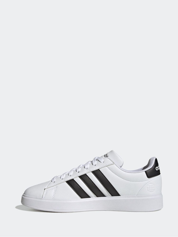 adidas White/Black Grand Court 2.0 Trainers - Image 2 of 8