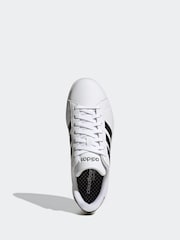 adidas White/Black Grand Court 2.0 Trainers - Image 5 of 8
