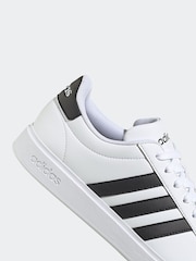 adidas White/Black Grand Court 2.0 Trainers - Image 7 of 8