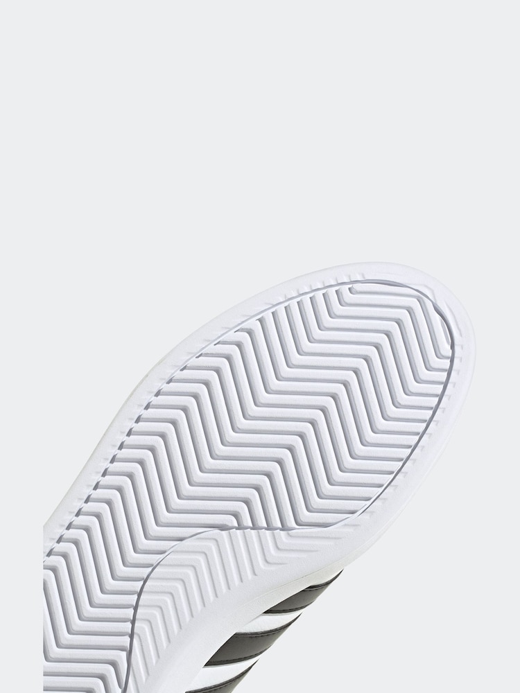 adidas White/Black Grand Court 2.0 Trainers - Image 8 of 8