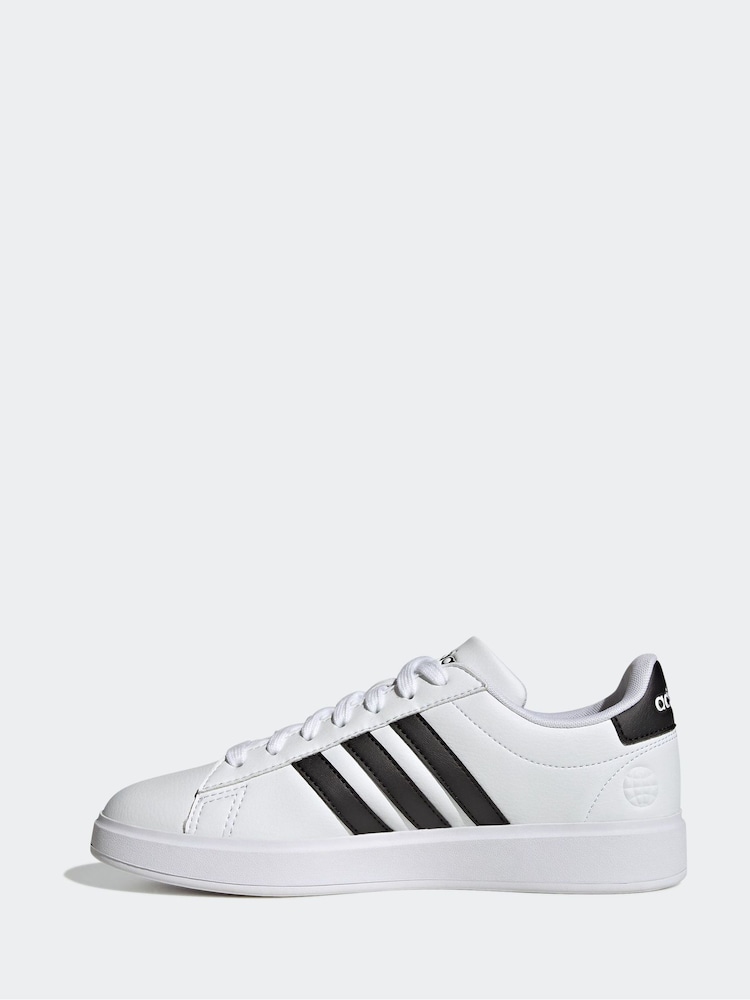 adidas White/Black Grand Court 2.0 Trainers - Image 1 of 10