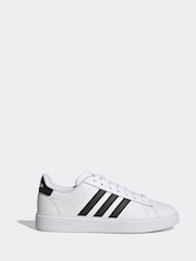 adidas White/Black Grand Court 2.0 Trainers - Image 3 of 10