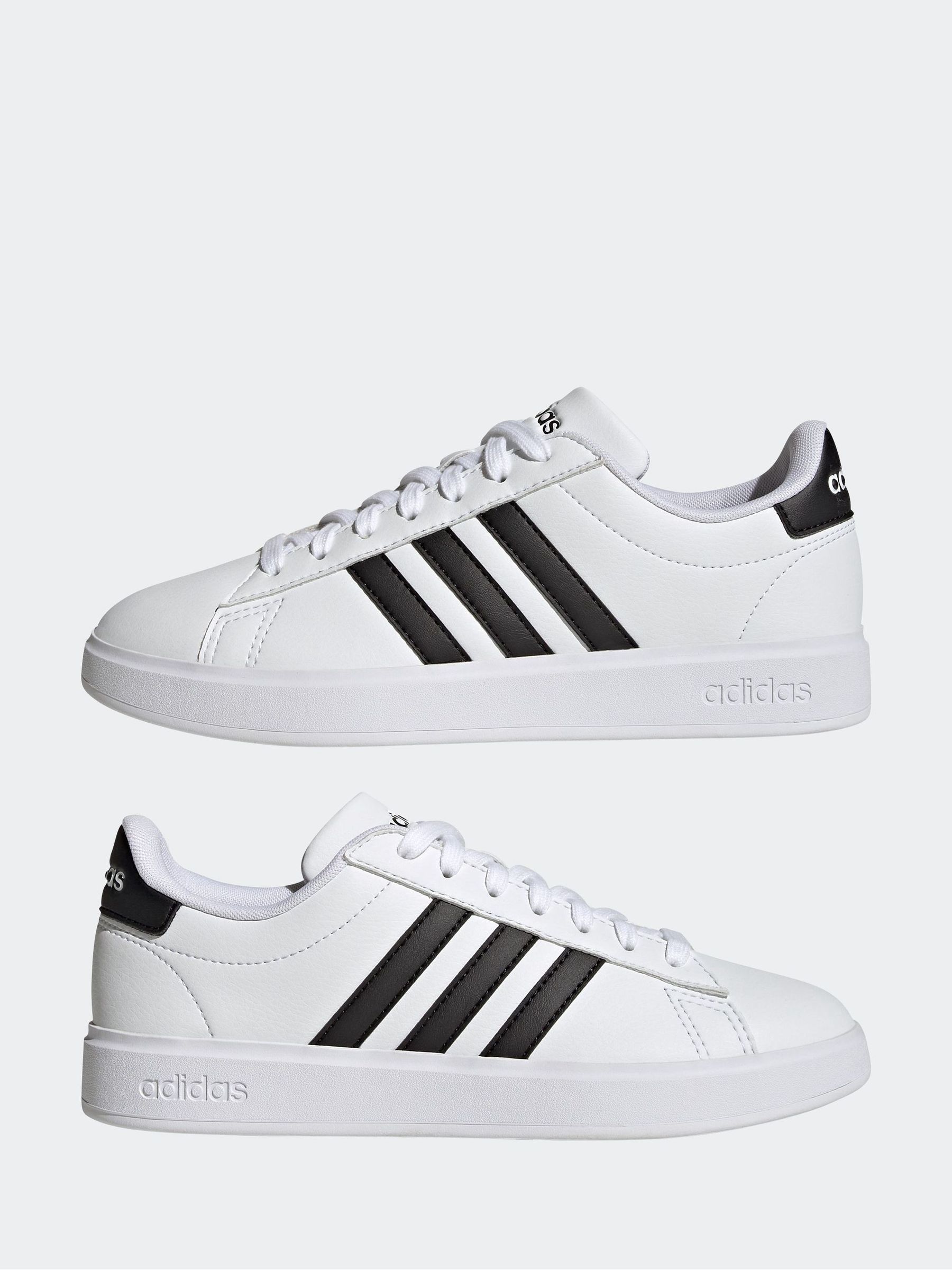 Buy adidas White/Black Grand Court 2.0 Trainers from Next USA