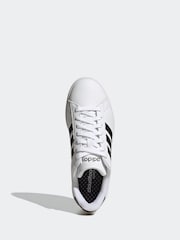 adidas White/Black Grand Court 2.0 Trainers - Image 7 of 10
