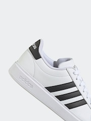 adidas White/Black Grand Court 2.0 Trainers - Image 9 of 10