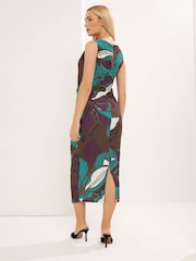 Star by Julien MacDonald Brown ITY Metal Trim Wrap Dress - Image 3 of 6