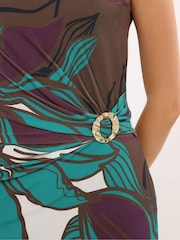 Star by Julien MacDonald Brown ITY Metal Trim Wrap Dress - Image 4 of 6