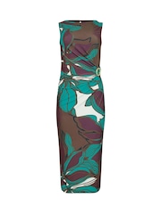 Star by Julien MacDonald Brown ITY Metal Trim Wrap Dress - Image 5 of 6