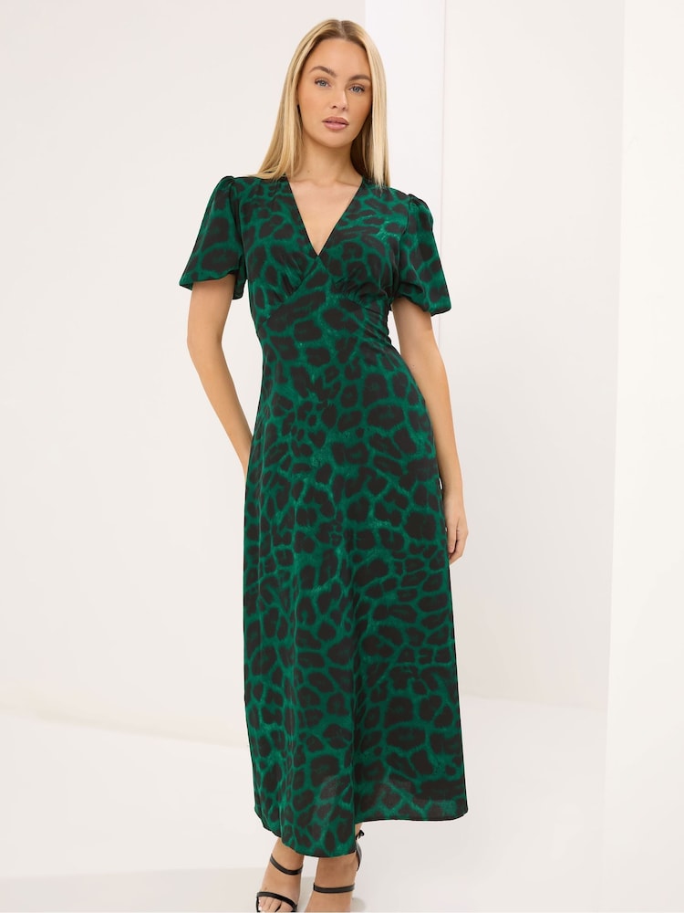 Star by Julien MacDonald Green Satin Print Dress - Image 2 of 6 Star by Julien MacDonald Green Satin Print Dress - Image 2 of 6