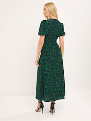 Star by Julien MacDonald Green Satin Print Dress - Image 3 of 6