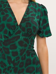 Star by Julien MacDonald Green Satin Print Dress - Image 4 of 6