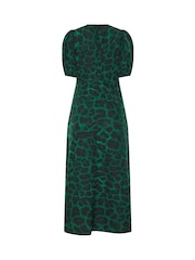 Star by Julien MacDonald Green Satin Print Dress - Image 6 of 6