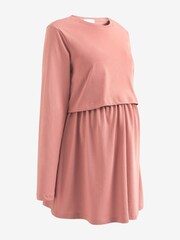 Pink Maternity Nursing Peplum Top - Image 5 of 6