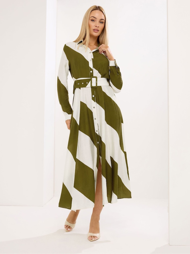 Star by Julien MacDonald Green Stripe Shirt Dress - Image 1 of 5