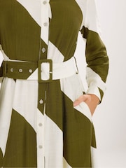 Star by Julien MacDonald Green Stripe Shirt Dress - Image 4 of 5