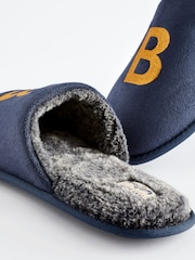 Navy Blue Small Monogram Slippers - Image 4 of 6