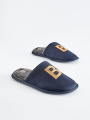 Navy Blue Medium Monogram Slippers - Image 1 of 5