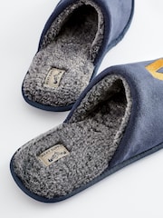 Navy Blue Large Monogram Slippers - Image 4 of 6