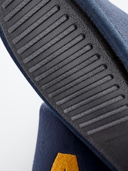 Navy Blue Large Monogram Slippers - Image 6 of 6