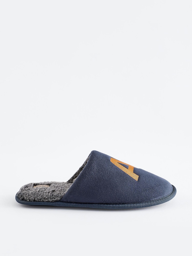 Navy Blue Extra Large Monogram Slippers - Image 3 of 6