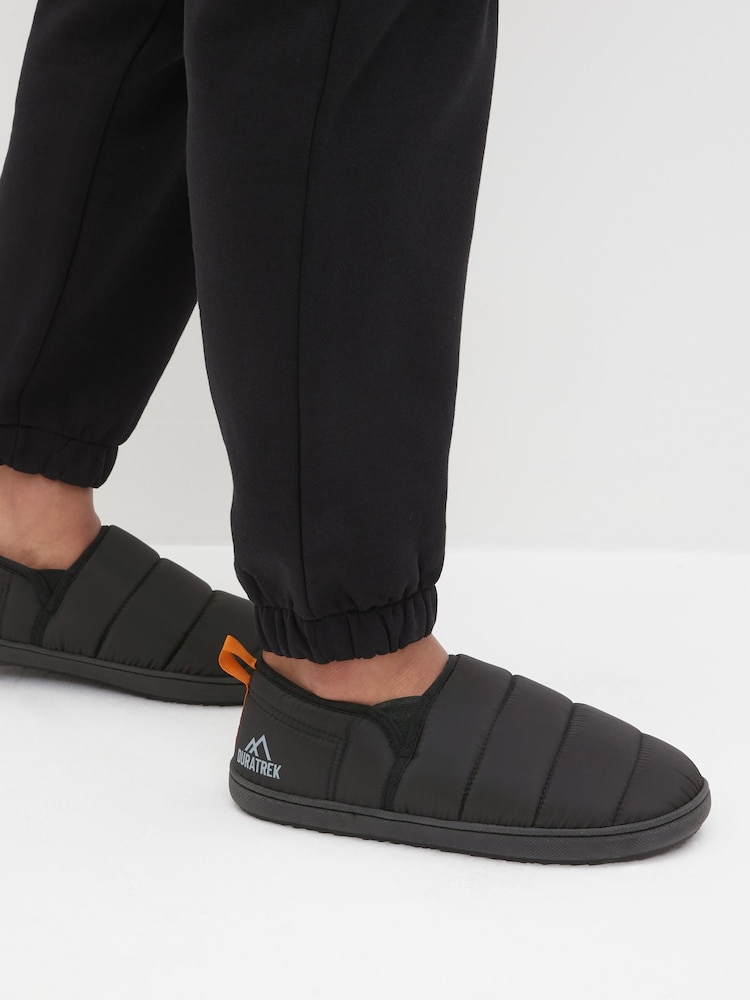 Black Thinsulate Quilted Slippers - Image 1 of 5