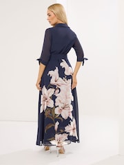 Star by Julien MacDonald Blue Placement Print Shirt Dress - Image 3 of 5
