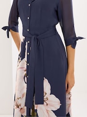 Star by Julien MacDonald Blue Placement Print Shirt Dress - Image 4 of 5