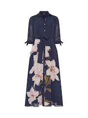 Star by Julien MacDonald Blue Placement Print Shirt Dress - Image 5 of 5