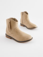 Neutral Brown Western Tassel Boots - Image 1 of 6